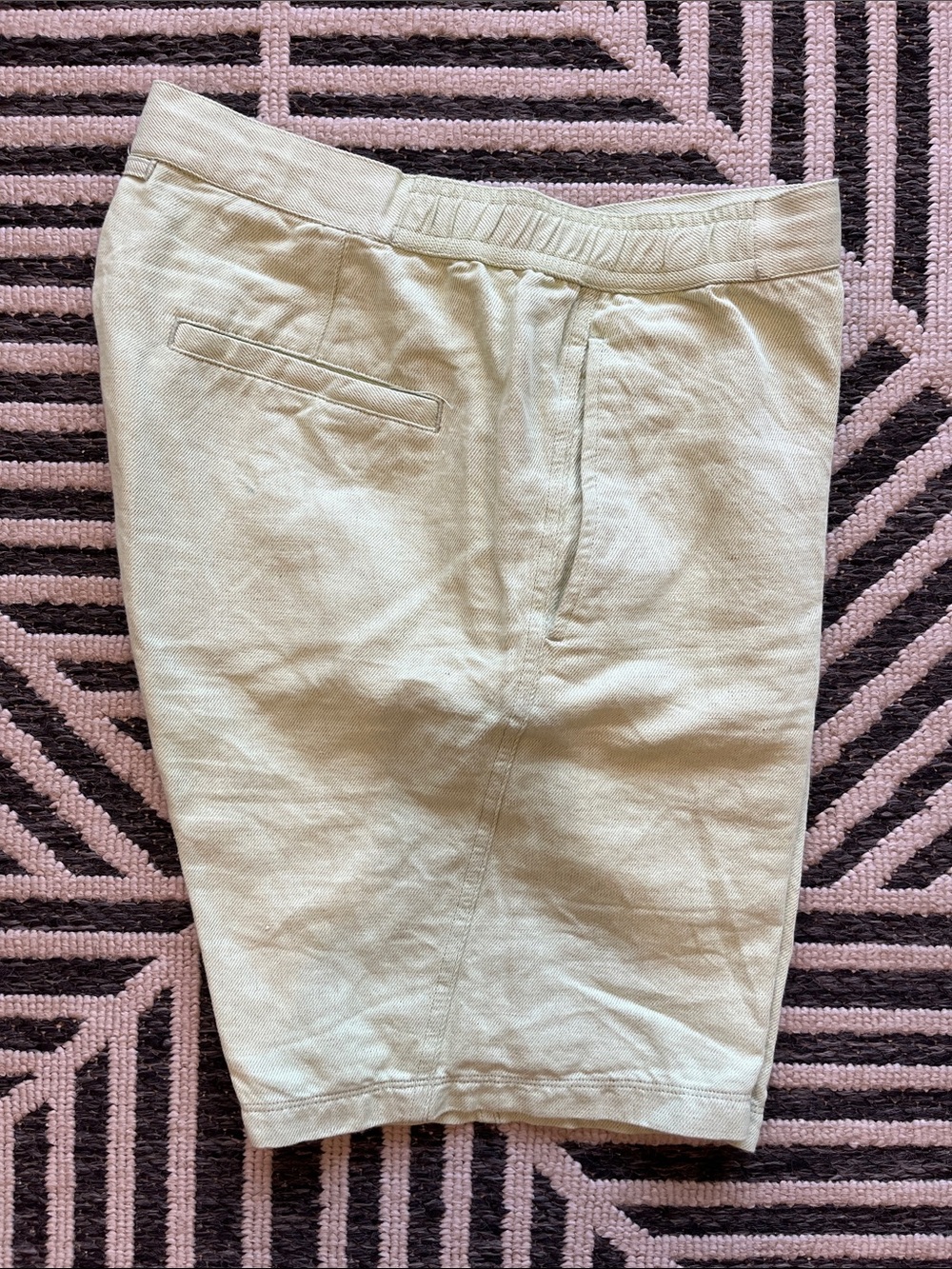 Goodman Brand Men's Linen Shorts in Mint Green {33-34W}